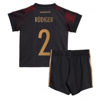 Billiga Tyskland Antonio Rudiger #2 Barnkläder Borta fotbollskläder till baby VM 2022 Kortärmad (+ Korta byxor)